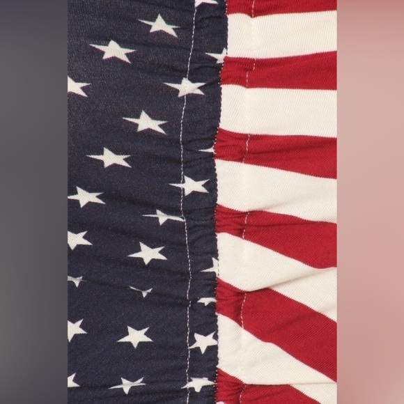 American flag crop top with a center front drawstring - Picture 5 of 5